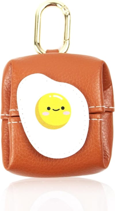 Vouwbare Mini Portemonnee in Fruitvorm - Schattig Eierdessin met Sleutelhanger en Drukknop - Ideaal voor Vrouwen en Meisjes, Perfect voor Organisatie en Dagelijks Gebruik