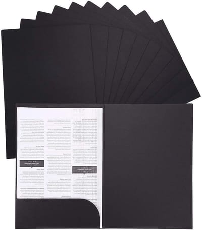 10 Stuks A4 Kraft Papier Mappen met Kaartsleuven - Documenten Organizer voor Kantoor, School en Thuis - Presentatie en Projecten Opslagoplossing
