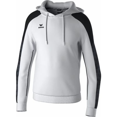 Erima Evo Star Sweatshirt Met Capuchon Kinderen - Wit / Zwart | Maat: 152