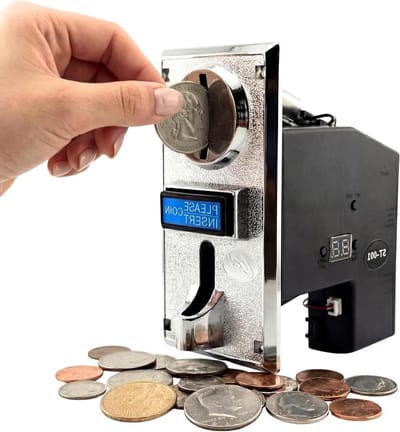 Muntentester - Muntenzoeker Validator - Automatisering Projecten - 8-kanaals Programmeerbaar - 1 Inch LCD - Zwart