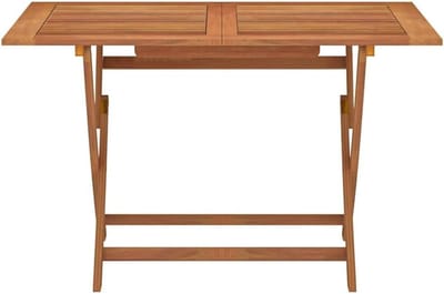 Inklapbare eettafel - Opvouwbare tuintafel - Buiten dineren - Massief eucalyptushout - 120 x 70 x 75 cm - Donkerbruin