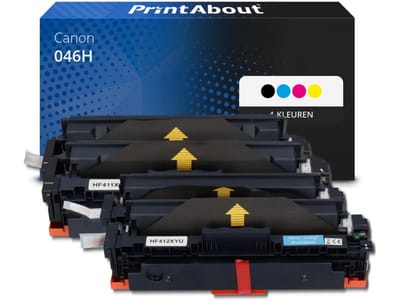 PrintAbout huismerk Toner 046H 4-kleuren Multipack Hoge capaciteit Geschikt voor Canon