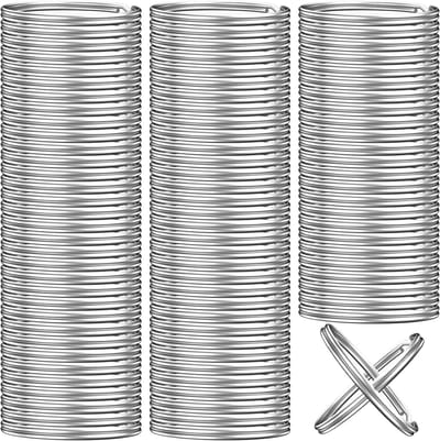 Set van 100 Sleutelringen – Ø 25 mm – Vernikkeld Metaal – Duurzaam & Roestbestendig – Voor Sleutels, Sleutelhangers & DIY Sieraden – Zilver