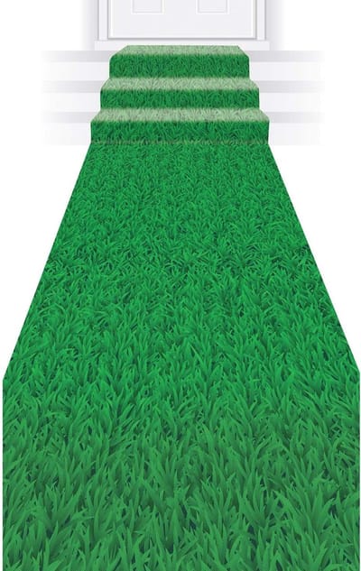 Grasprint Loper - Feestdecoratie Loper - Sportfeest Aankleden - Unieke Grasprint - Niet gespecificeerd - Groen