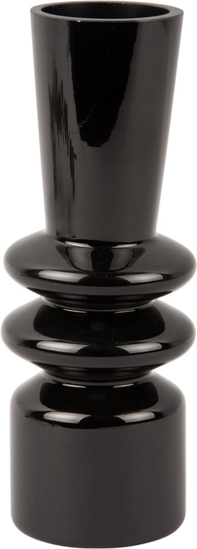 Present Time Vaas Sparkle Straight - Zwart - Ø7,5cm - Scandinavisch,Modern