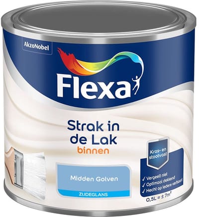 Flexa - Strak In De Lak Binnenlak Zijdeglans - Midden Golven - Mengverf - 500 Ml