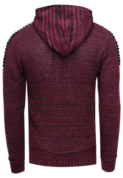 Chunky contrasterende hoodie met 1/2 rits