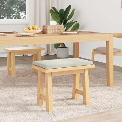 vidaXL - Bankkussen - fluweel - Crèmekleurig - Diepte - 35 - cm
