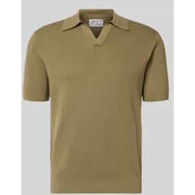 Gebreid shirt met Polokraag en V-hals