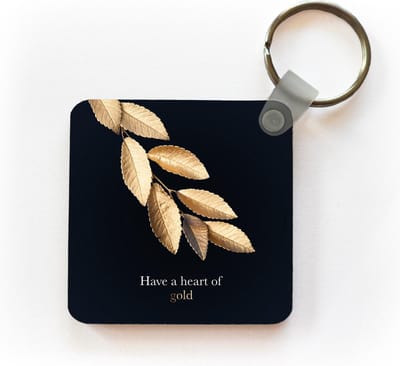 Sleutelhanger - Uitdeelcadeautjes - Bladeren - Goud - Quote - Plastic