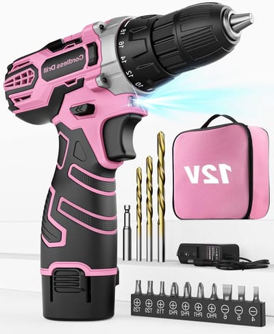 Draadloze Schroevendraaier 12 V - Compacte Accuschroevendraaier Set met 15 Accessoires, 18 + 1 Koppelinstellingen en 2 Snelheden, Inclusief LED Licht en Opbergtas