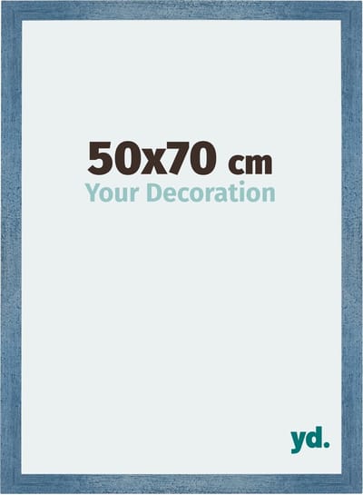 Your Decoration - Fotolijst 50x70 cm - MDF - Helder Blauw Geveegd - Mura