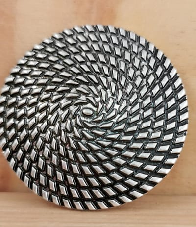 Magneet - broche - Ø 4 cm - Cirkel of Lifel - Symbool - rond - zilverkleurig - voor - omslagdoek - sjaal - vest - te – sluiten ook mooi als - broche.
