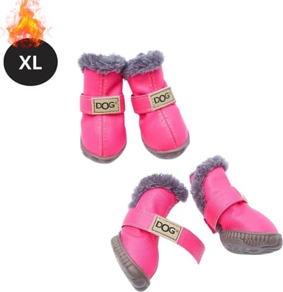 Nivard Hondenschoenen Pootbeschermer - Hondenschoenen - 4 Stuks - Hondenschoentjes - Pootbescherming Hond - Waterbestendig - Antislip - Roze - XL