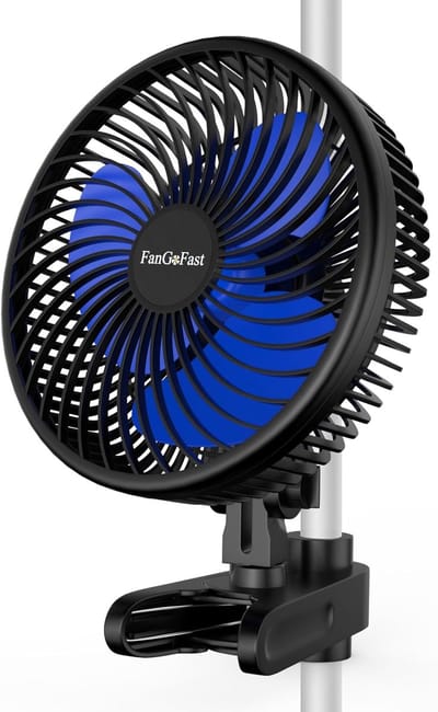 Thijox - Grow Ventilator met Clip 20 cm, EC-Motor, 10 Snelheden, 561 m³/h Luchtstroom, Kweekbox Ventilator 10W, 32 dBA Ideaal voor Kweektent en Plante