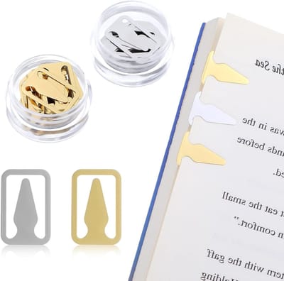 100 Stuks Boeklijnmarkeerders, Metalen Boekenleggers in Goud/Zilver, Ideaal voor Studenten, Docenten en Boekenliefhebbers