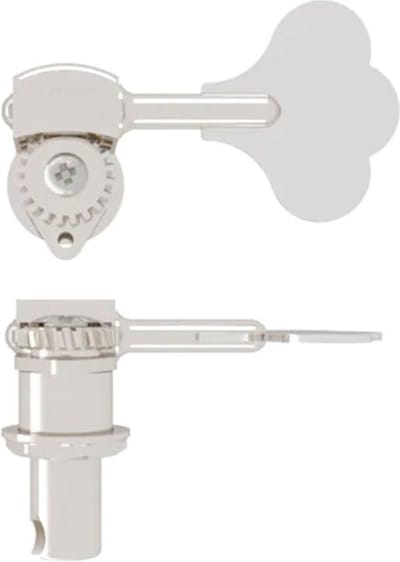 Hipshot HS-20675SN HB6 1/2 USA Ultralite® bass tuning machine, shiny nickel, clover key