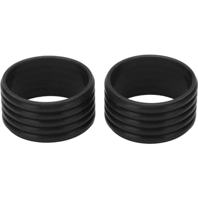2 stuks/set Tennisracket Handvat Siliconen Ring Zweetabsorptie Tennis Overgrip Fixeerring Zwart black