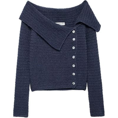 Damesmode Effen Gebreide Trui met Enkele Knoopsluiting Vintage Revershals Lange Mouwen Vrouwelijke Chic Dame S black