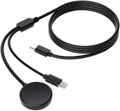 Strap-it 2-in-1 USB-C oplaadkabel + magnetische charger geschikt voor Samsung Galaxy Watch 8 / 8 Classic / Ultra / 7 / 6 / 6 Classic / 5 / 5 Pro / 4 / 4 Classic / 3 - Zwart (Snellader)