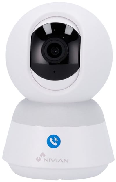 Nivian IS6-CALL - 4MP wifi Binnen beveiligingscamera met intercom belknop - Bestuurbaar - Intercom functie - Smart home compatibel