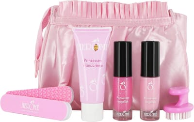 Herome Kinder Prinsessen Cadeau Set op Waterbasis - Roze Glitter Nagellak - Incl. Handcreme, Vijl en Nagelborstel