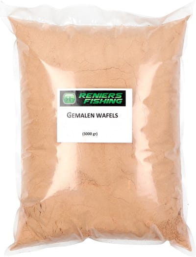 Reniers Fishing Gemalen Wafelmeel – Zoet Meel voor Voermixen en Boilies - Maat : 3 Kilo
