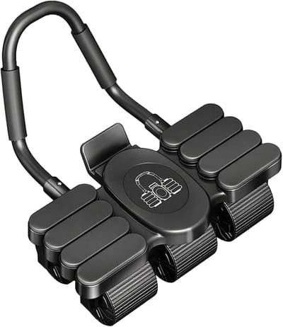 Buikspierroller - Core Trainer - Kracht Vergroten - Automatische Terugslag - 39x20x11cm - Zwart