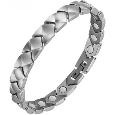 Luxe SVANHILD Titanium Armband - Spiegelgepolijste Kubussen voor Boardroom tot Gala Evenementen gray