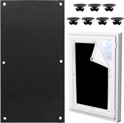 Universeel zonnescherm met zuignappen - 60 x 115 cm - Isolerende/zonwerende stof - Zonneschermdoek met zuignappen - Machinewasbaar - Geen boren nodig - UV-beschermd - Geschikt voor reizen, slaapkamers, campers en dakramen