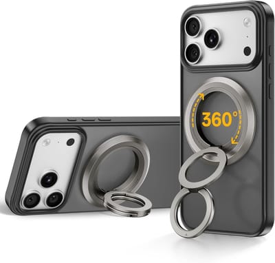 Phone Ring Holder Grip voor MagSafe, 360° Rotatie, Magnetische Telefoonstandaard, Dubbelzijdig Compatibel met iPhone 17 16 15 14 13 12 Pro Max, Handige Grip en Stabiliteit