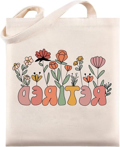 Canvas tas, het perfecte cadeau voor een vrouw, origineel pensioen cadeau en trendy geschenken voor dames