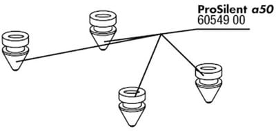 JBL PS/PA a50 rubberen voetjes (4 stuks)
