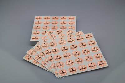 CombiCraft Papieren Consumptiemunt matjes of consumptiebonnen van glad karton - Oranje 1 munt - 1000 stuks
