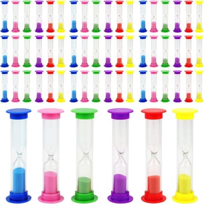 Solidchoice - Mini Sand Timer Set van 60 Stuks, 2 Minuten
