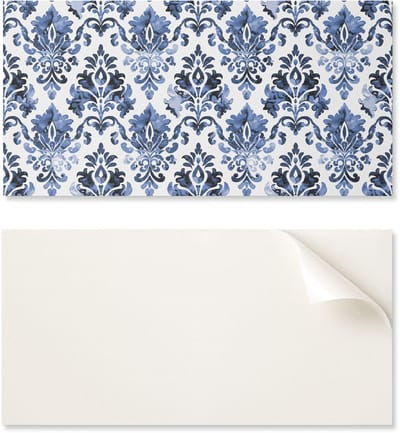 Zelfklevend paneel met print - Perfect voor de keuken 100x50 cm Bloemenpatroon in barokstijl