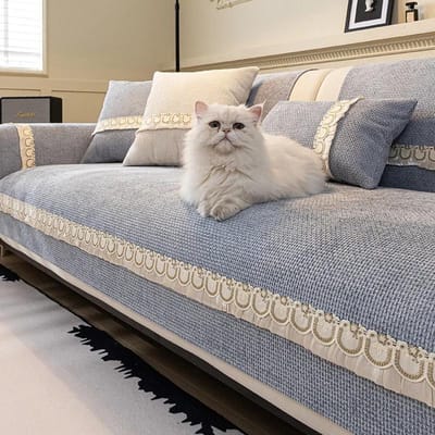 Luxe Franse Crème Bankkussen Vier Seizoenen Universele Chenille Bankhoes Voor Woonkamer Erkerkussen L-vormige Bank Decor 70x70cm 1pcs