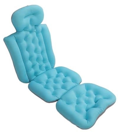 Dailygoods- Badkussen Volledig Lichaam - Antislip - Afneembaar en Wasbaar - Ondersteuning Hoofd/Nek/Rug/Schouders - Zacht en Comfortabel - 132 cm - Badmat