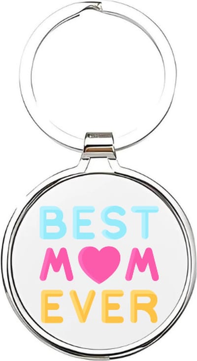 Akyol - Best mom ever Sleutelhanger - mama - moeders - Moeder sleutelhanger - mama sleutelhanger - Sleutelhanger mam - Familie sleutelhanger - moederdag cadeautje - Mama cadeau - mom - stiefmoeder - schoonmoeder - mothersday - 4 x 7,5 CM