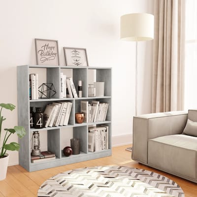 vidaXL - Boekenkast - 97,5x29,5x100 - cm - bewerkt - hout - betongrijs