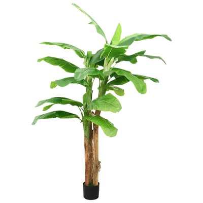vidaXL - Kunstboom - met - pot - banaan - 300 - cm - groen