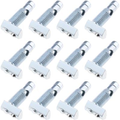 Dailygoods- Connectoren 12 Stuks - Automatische Connectoren - Koolstofstaal - Vervangingsconnectoren - Voor 4040 Serie Aluminium Profielen - Duurzaam en Corrosiebestendig - Verbindingselementen