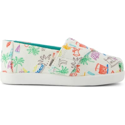 Geprinte espadrilles voor baby meisje Toms Classic