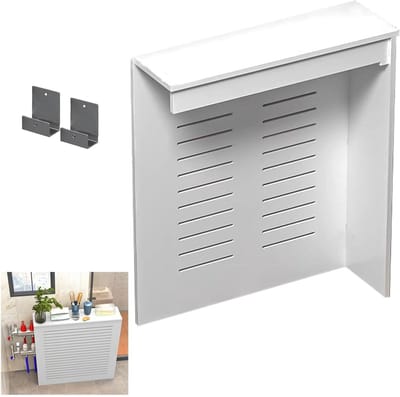Radiatorbekleding Plank - Decoratieve Kast - Verbergen Apparatuur - Verdikte PVC Plaat - 70x70cm - Wit