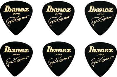 Ibanez Plektrum B1000PG-BK,6er-Set Paul Gilbert, zwart - Plectrum set