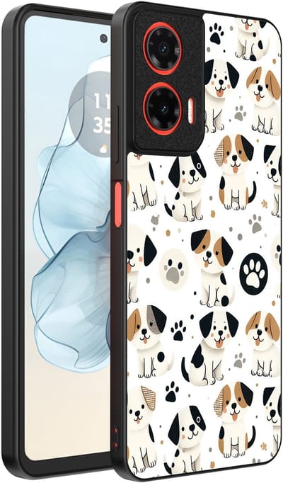 Smartphonica Telefoonhoesje Geschikt voor Motorola Moto G04 - G24 - G24 Power - E14 met honden opdruk - TPU backcover case dog design