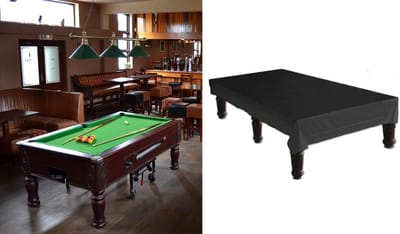 Heavy Duty Billiard Pool Table Cover - Anti-UV, Tear-Resistant, Windproof & Water Resistant (245 x 140 x 20 cm)