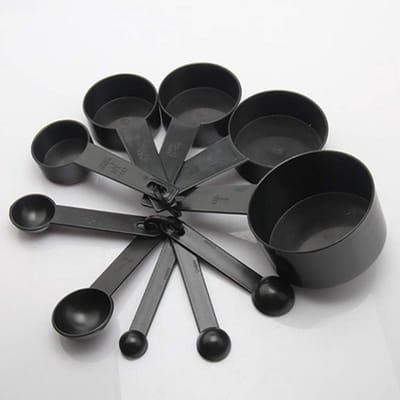 Set van 10 Plastic Maatlepels voor Koken en Bakken - Precisie Maatvoering van 1g tot 200g voor Perfecte Recepten