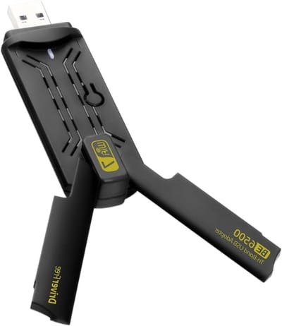 Wifi Stick - Wifi Adapter Dongle - Snelle Internetverbinding - Wifi 7 Technologie - 6500 Mbps - Zwart