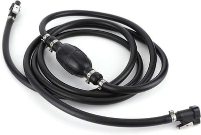 Brandstofleiding Slang - Primer Bulb - Buitenboordmotor - Dubbele Terugslagklep - 3 Meter Lengte - Zwart